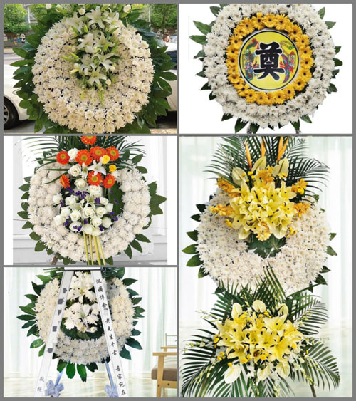 四川成都都江堰市向峨乡棋盘村花圈速递